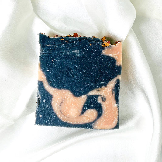 Charcoal Pink Clay Black Rose Soap