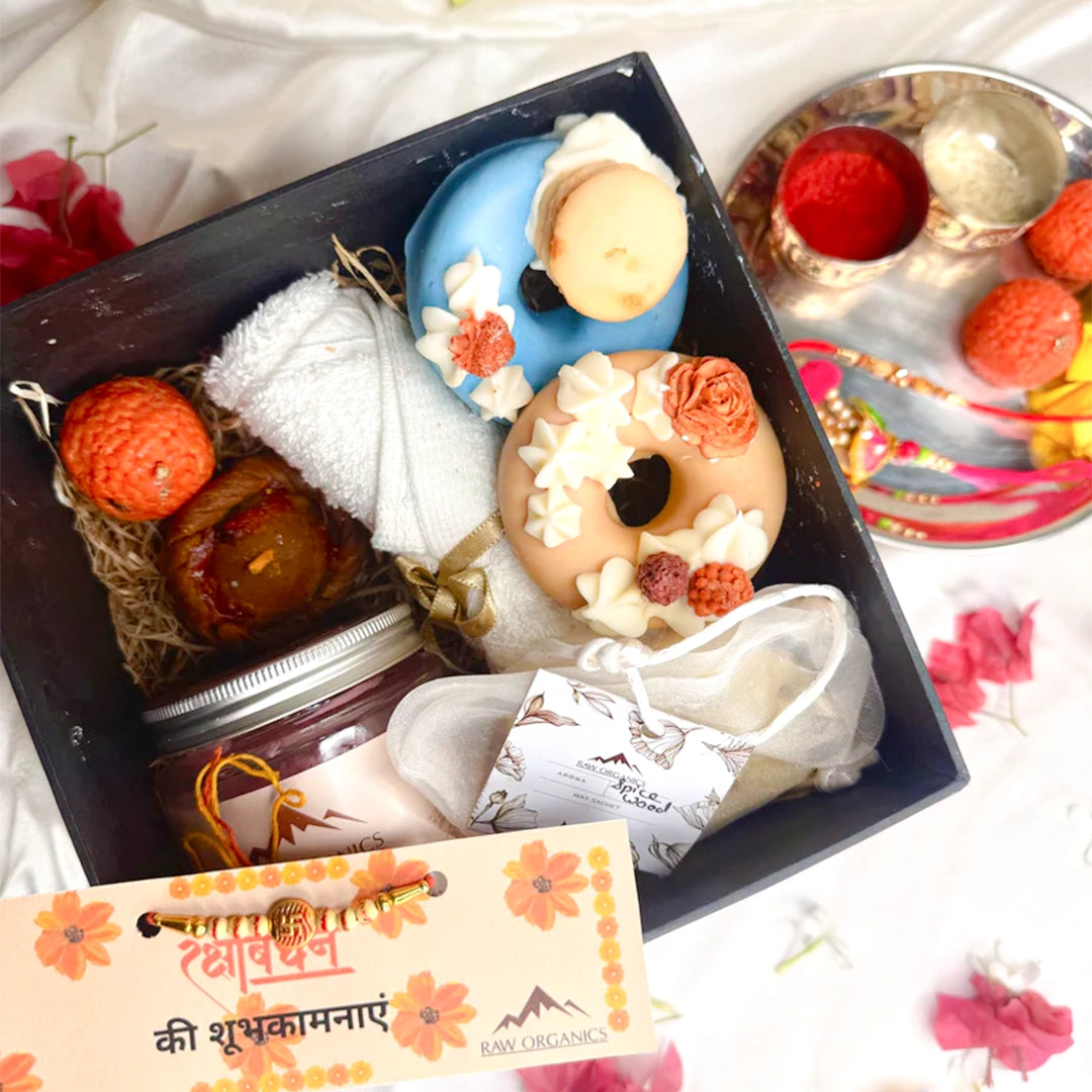 Bonded in Bloom rakhi gift hamper
