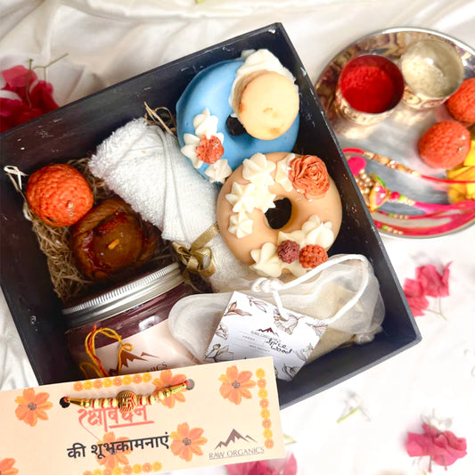 Bonded in Bloom rakhi gift hamper