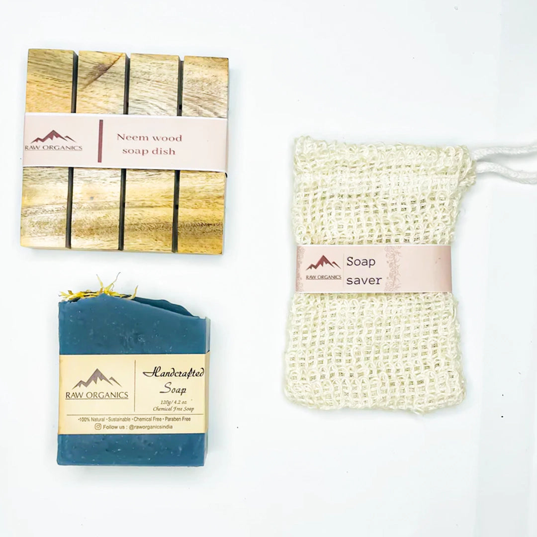 Neem Wood Soap Dish Set Of Three