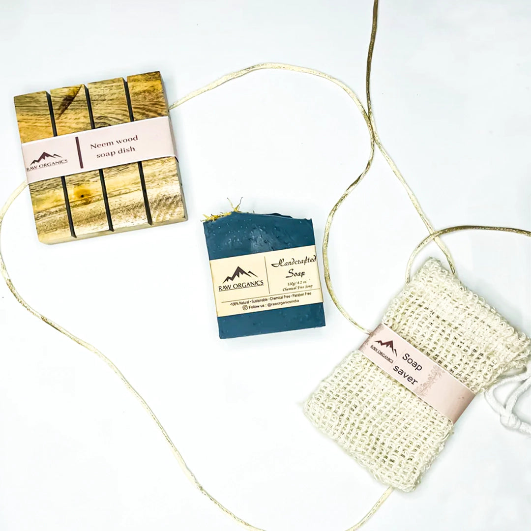 Neem Wood Soap Dish Set Of Three