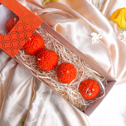 Soy Wax Laddu Candle Set Of Five