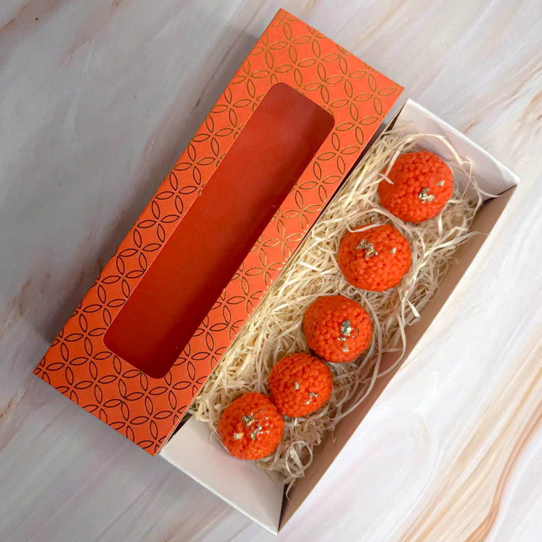 Soy Wax Laddu Candle Set Of Five